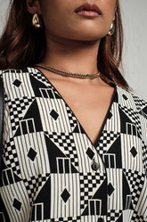 Printed Oversized Top